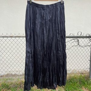 Pleated Silk Skirt
